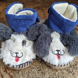 Hanna Andersson critter slippers, boy girl, 7 8